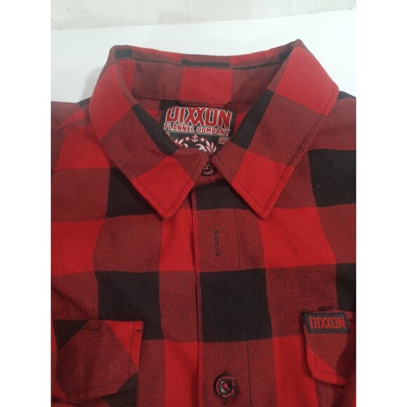 DIXXON Other - Dixxon Shirt Mens 2x Red Black Buffalo Plaid Button Up Redrum Flannel Lumber